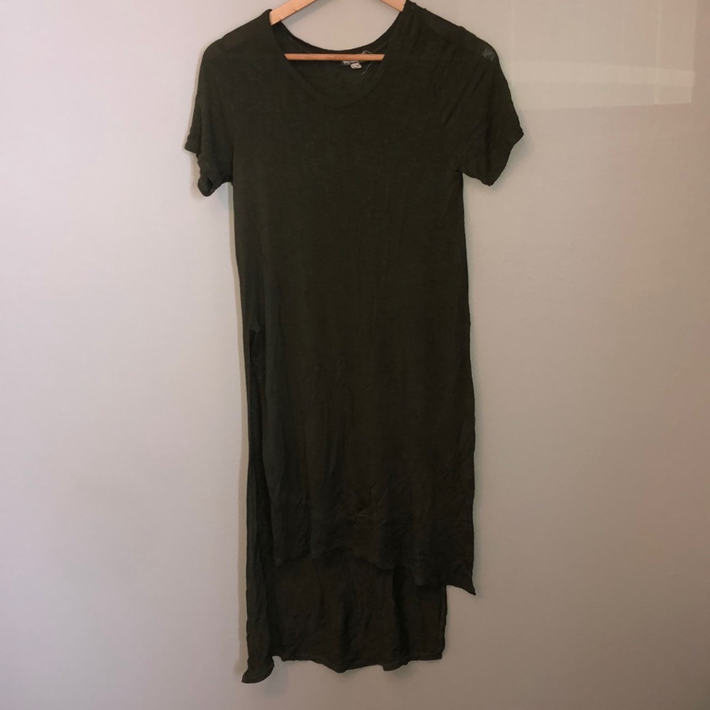 Olive Short Sleeve Tee Dress